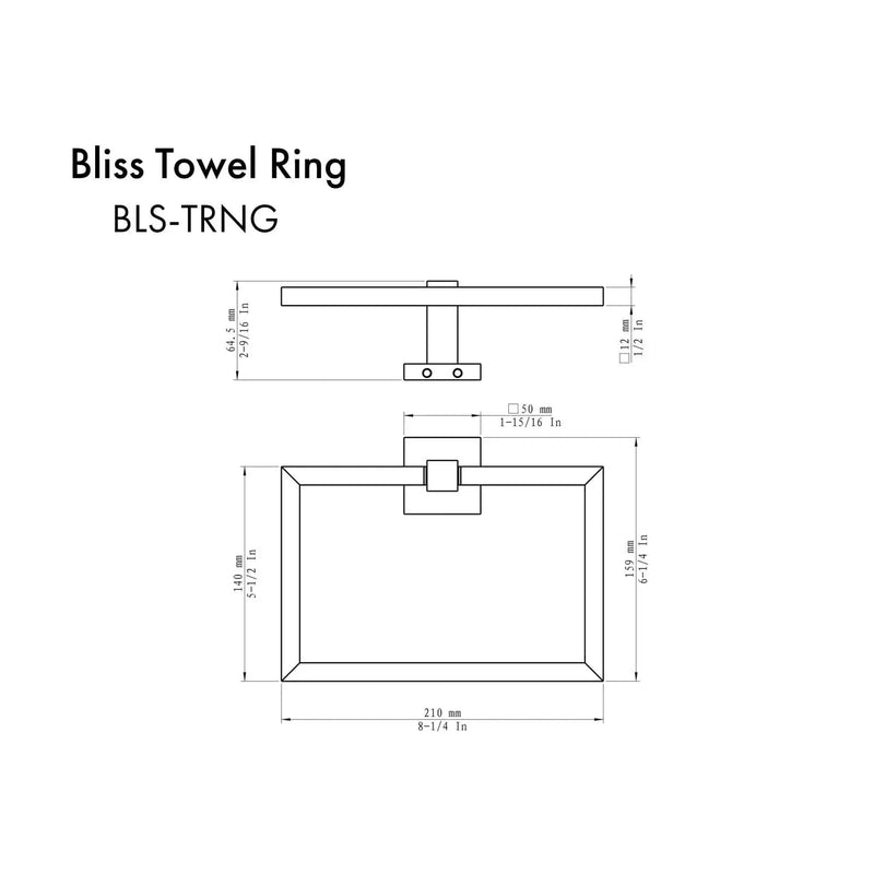 ZLINE Bliss Towel Ring BLS-TRNG-BN by Farmhouse Kitchen and Bath