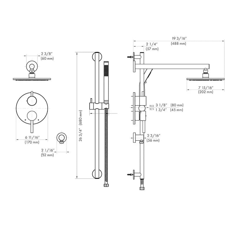 ZLINE El Dorado Shower System ELD-SHS-CH by Farmhouse Kitchen and Bath