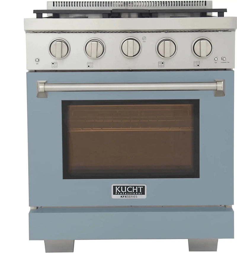 Kucht 30" Freestanding Professional Gas Range KFX3000X-LB by Farmhouse Kitchen and Bath