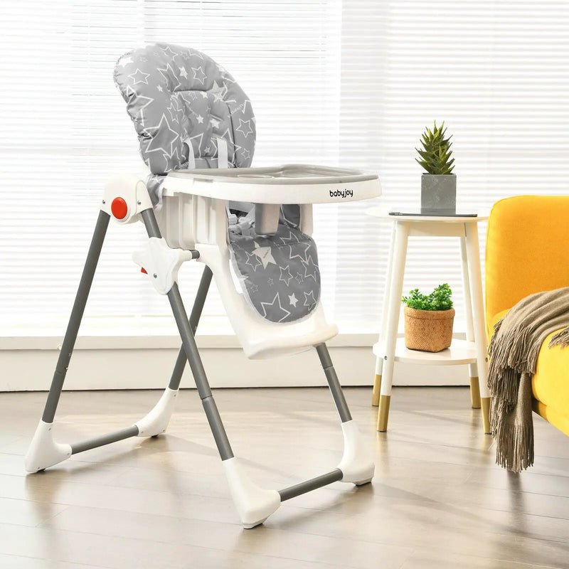 Folding Baby High Dining Chair with 6-Level Height Adjustment by DirectDeals