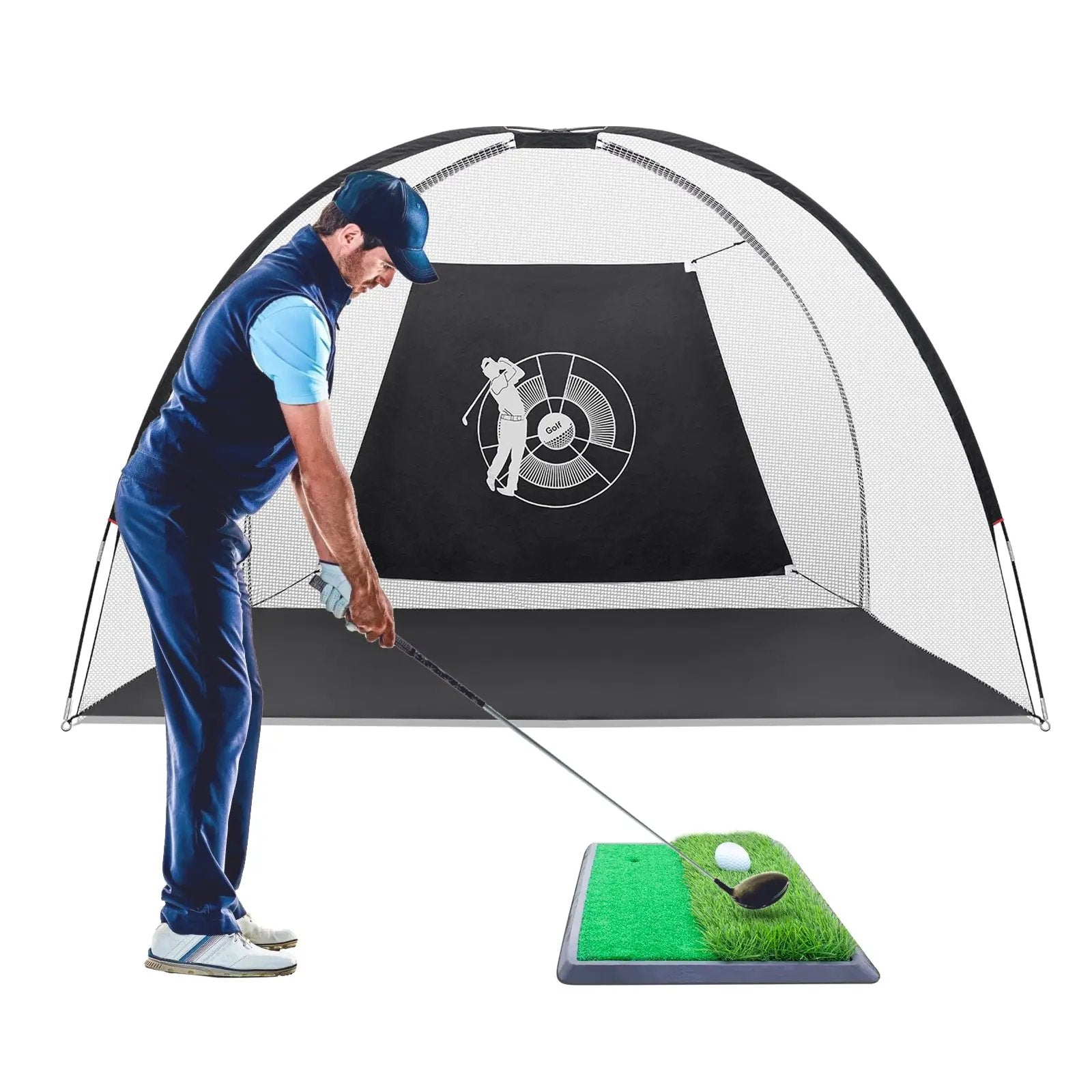 3-in-1 Portable 10 Feet Golf Practice Set by DirectDeals