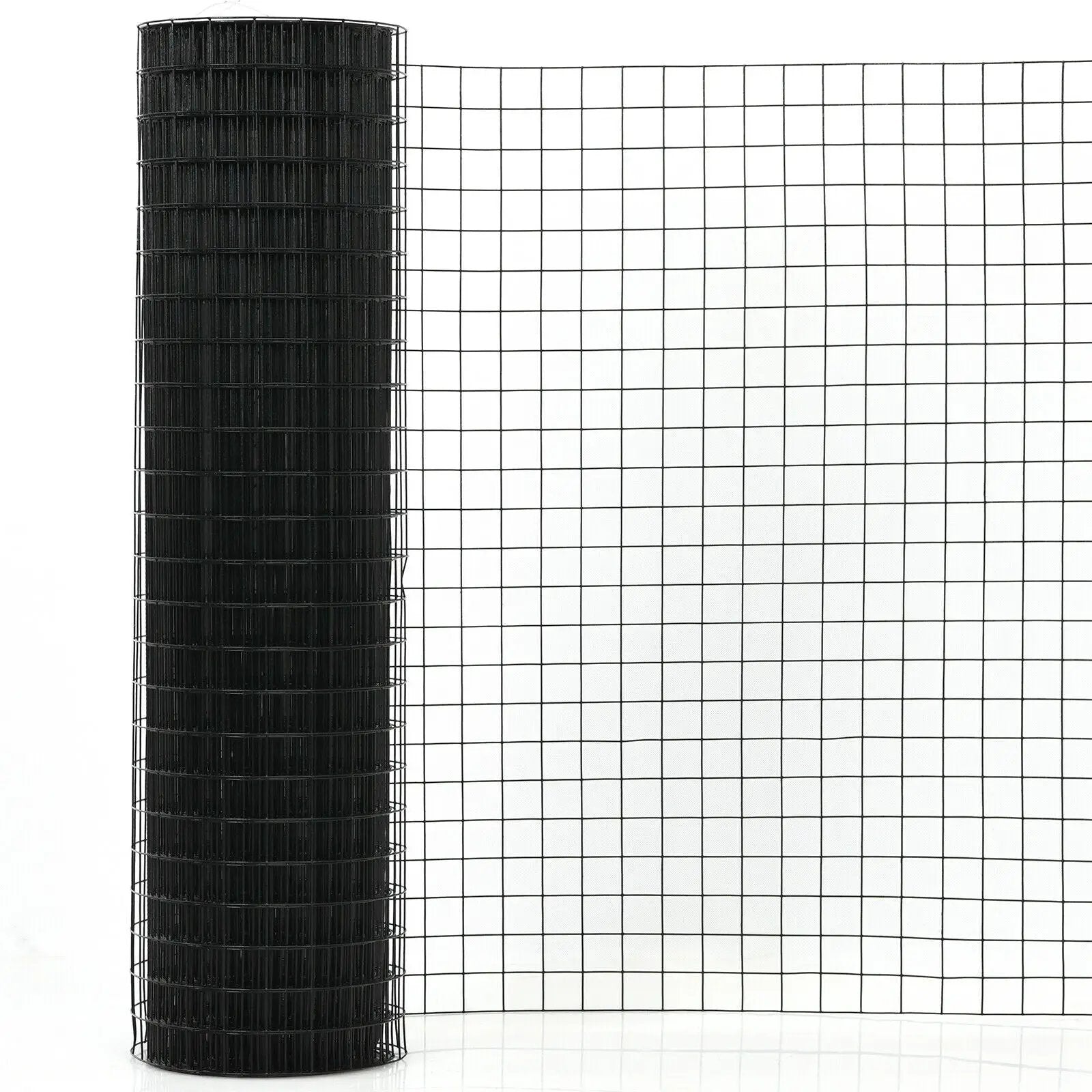 36 x 50 Inch Hardware Cloth 16 Gauge Black Vinyl Coated Welded Wire Mesh 1.5 Inch by DirectDeals