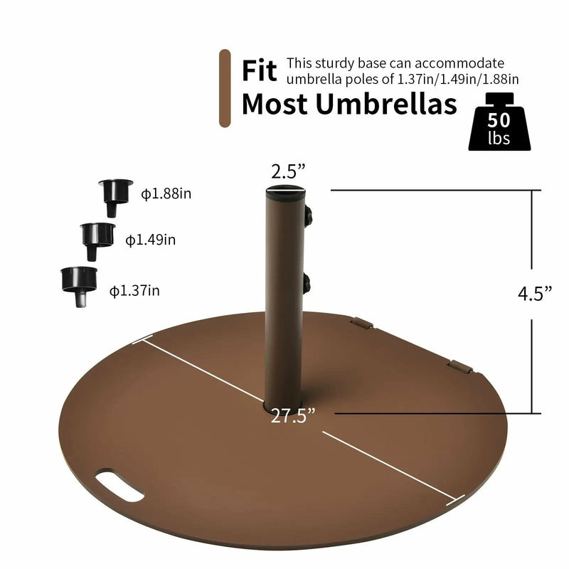 50 lbs Umbrella Base Stand with Wheels for Patio by DirectDeals