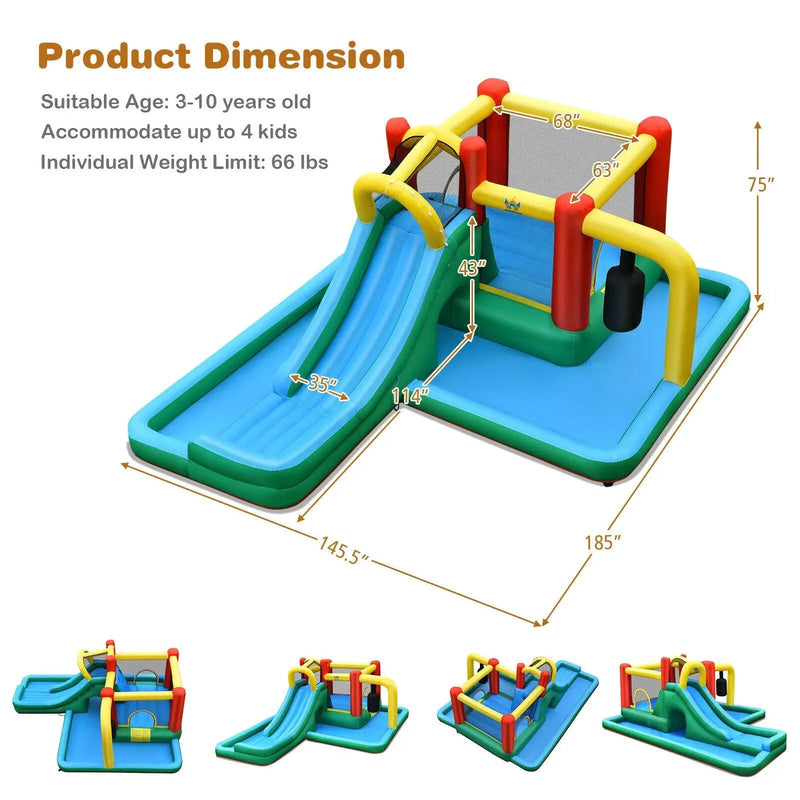 Slide Water Park Climbing Bouncer Pendulum Chunnel Game without Air-blower by DirectDeals