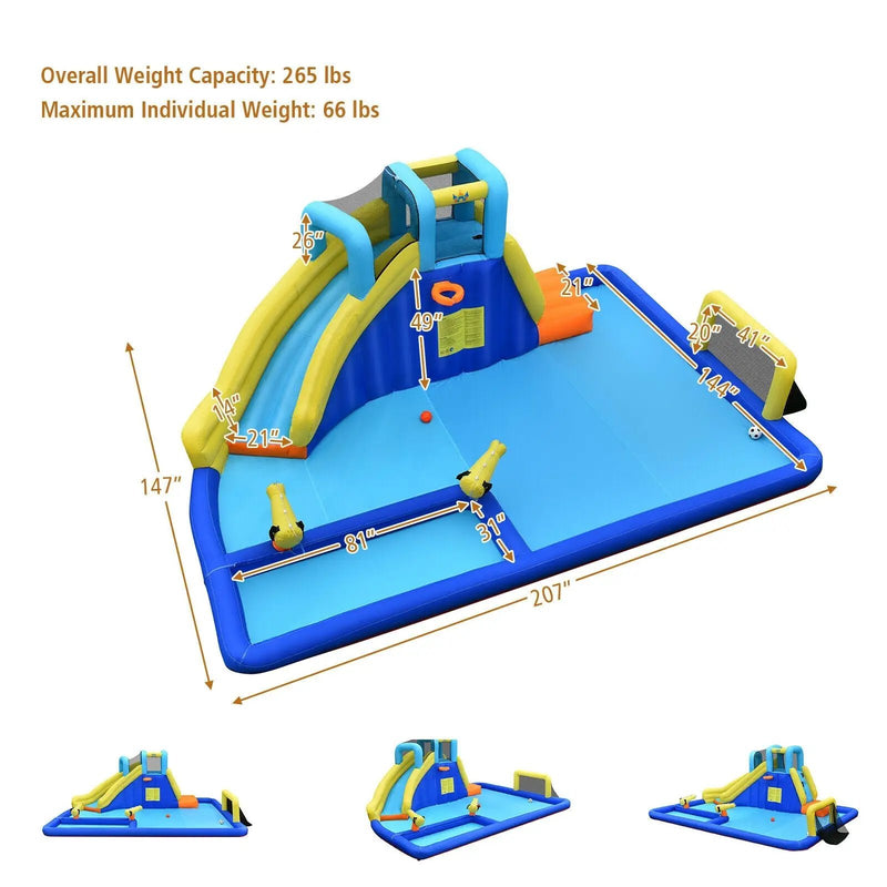6-in-1 Inflatable Water Slide Jumping House without Blower by DirectDeals