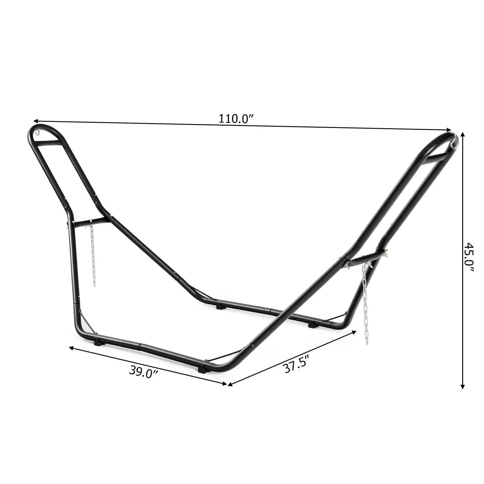 Hammock Stand Heavy Duty Steel Frame with Adjustable Chains by DirectDeals