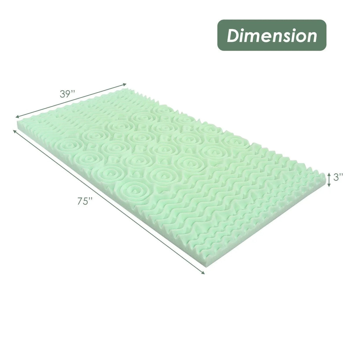 3 Inch Comfortable Mattress Topper Cooling Air Foam, photo 13 of 32