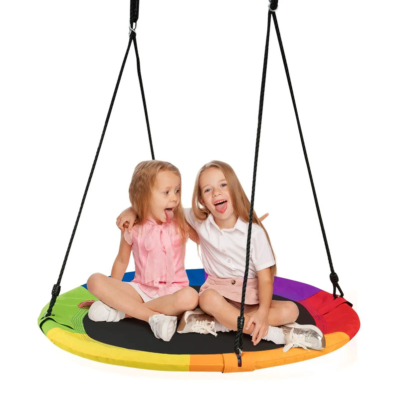 40-Inch Flying Saucer Tree Swing Outdoor Play Set with Easy Installation Process for Kids by DirectDeals