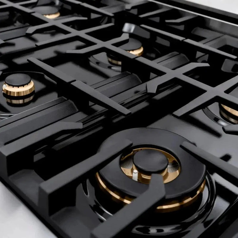 ZLINE 48" Dual Fuel Range, Gas Cooktop, Electric Convection Oven Stainless Steel, Matte Black CDRZ-48-MB by Farmhouse Kitchen and Bath