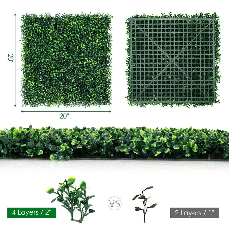 12 Pieces Artificial Boxwood Panels for Wedding Decor Fence Backdrop by DirectDeals