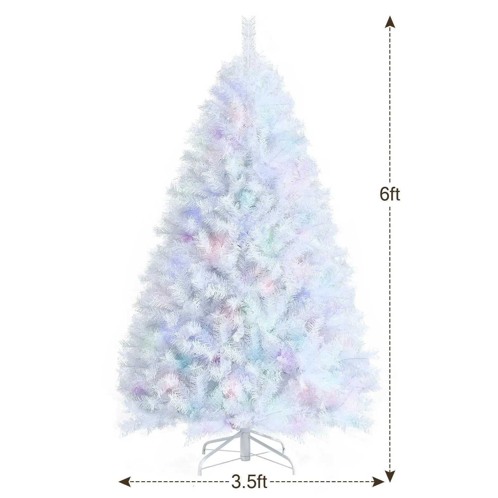 6 Feet Iridescent Tinsel Artificial Christmas Tree with 792 Branch Tips by DirectDeals