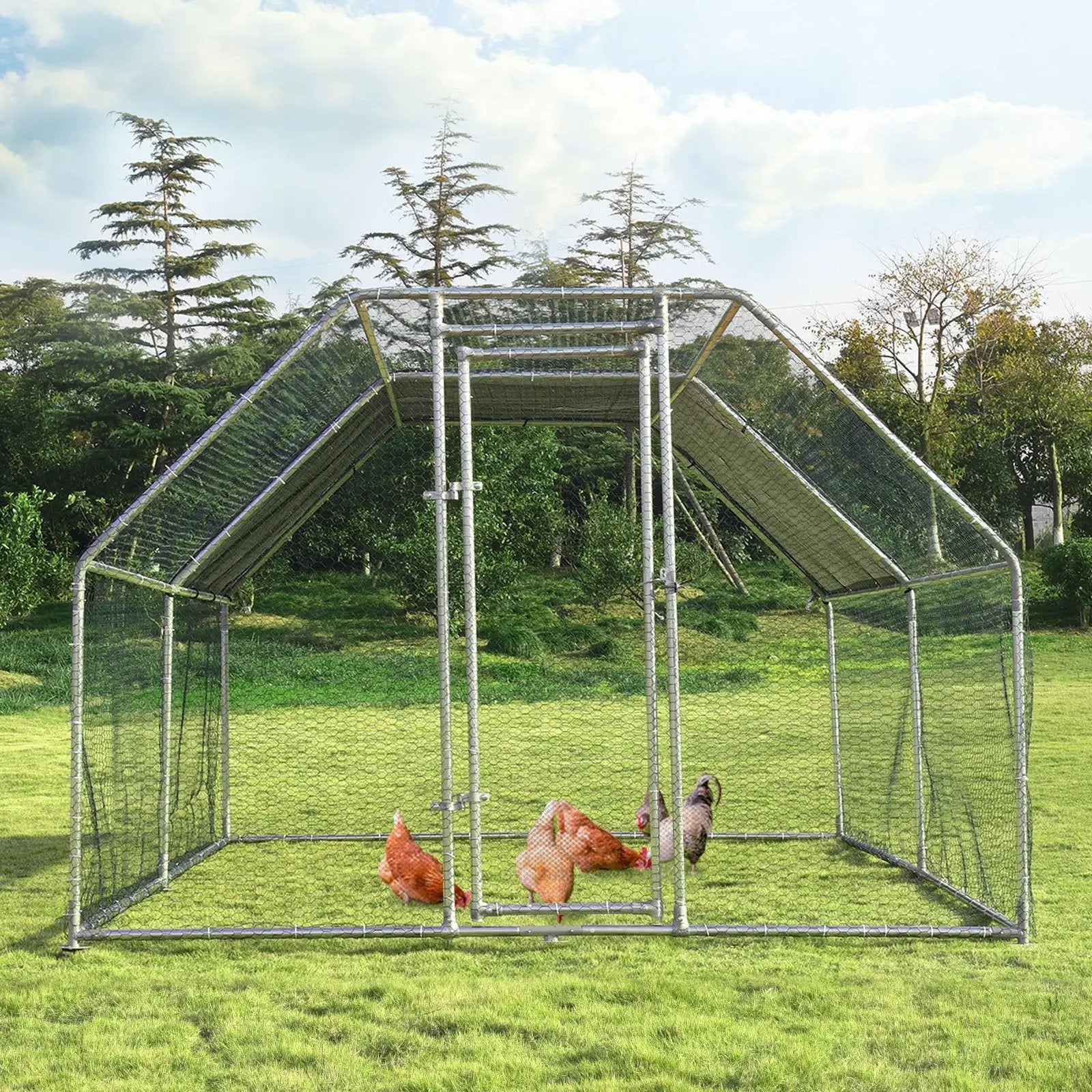 9.5 x 12.5 Feet Large Walk In Chicken Coop Run House by DirectDeals
