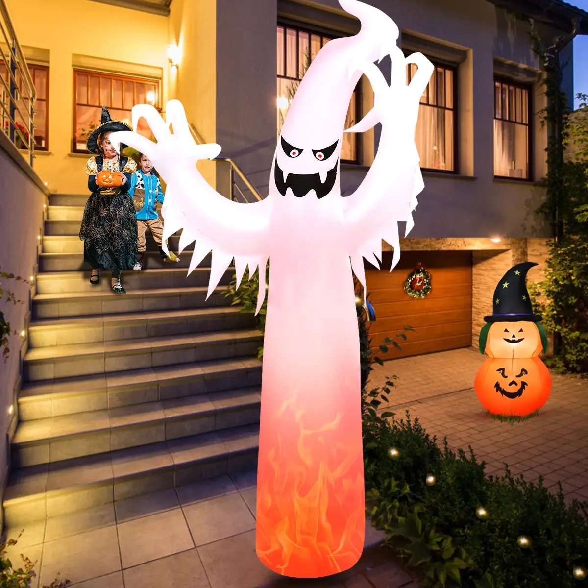 12 Feet Halloween Inflatable Decoration with Built-in LED Lights by DirectDeals