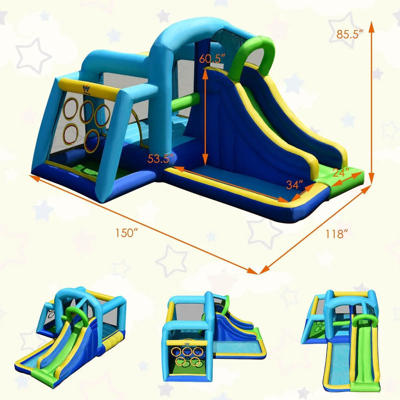 5-in-1 Kids Inflatable Climbing Bounce House without Blower by DirectDeals