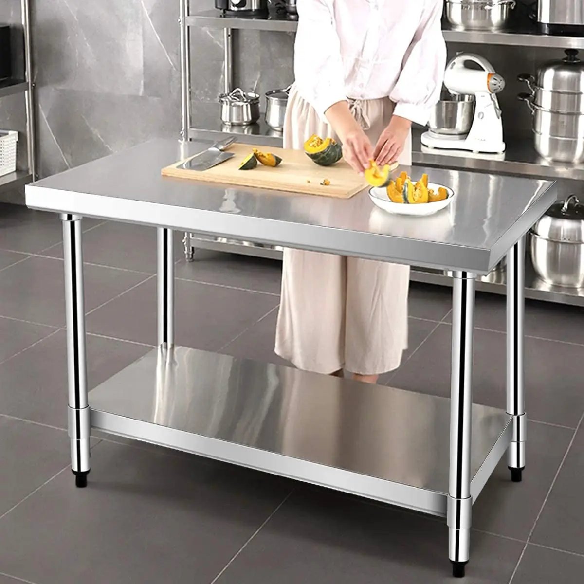 24 x 36 Inch Stainless Steel Commercial Kitchen Food Prep Table by DirectDeals