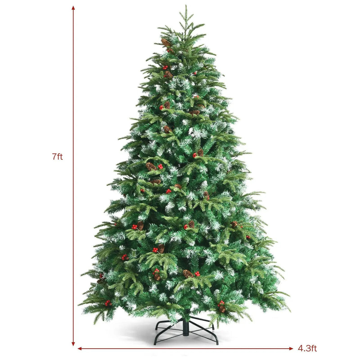 Pre-Lit Snowy Christmas Hinged Tree with Multi-Color Lights, photo 19 of 32