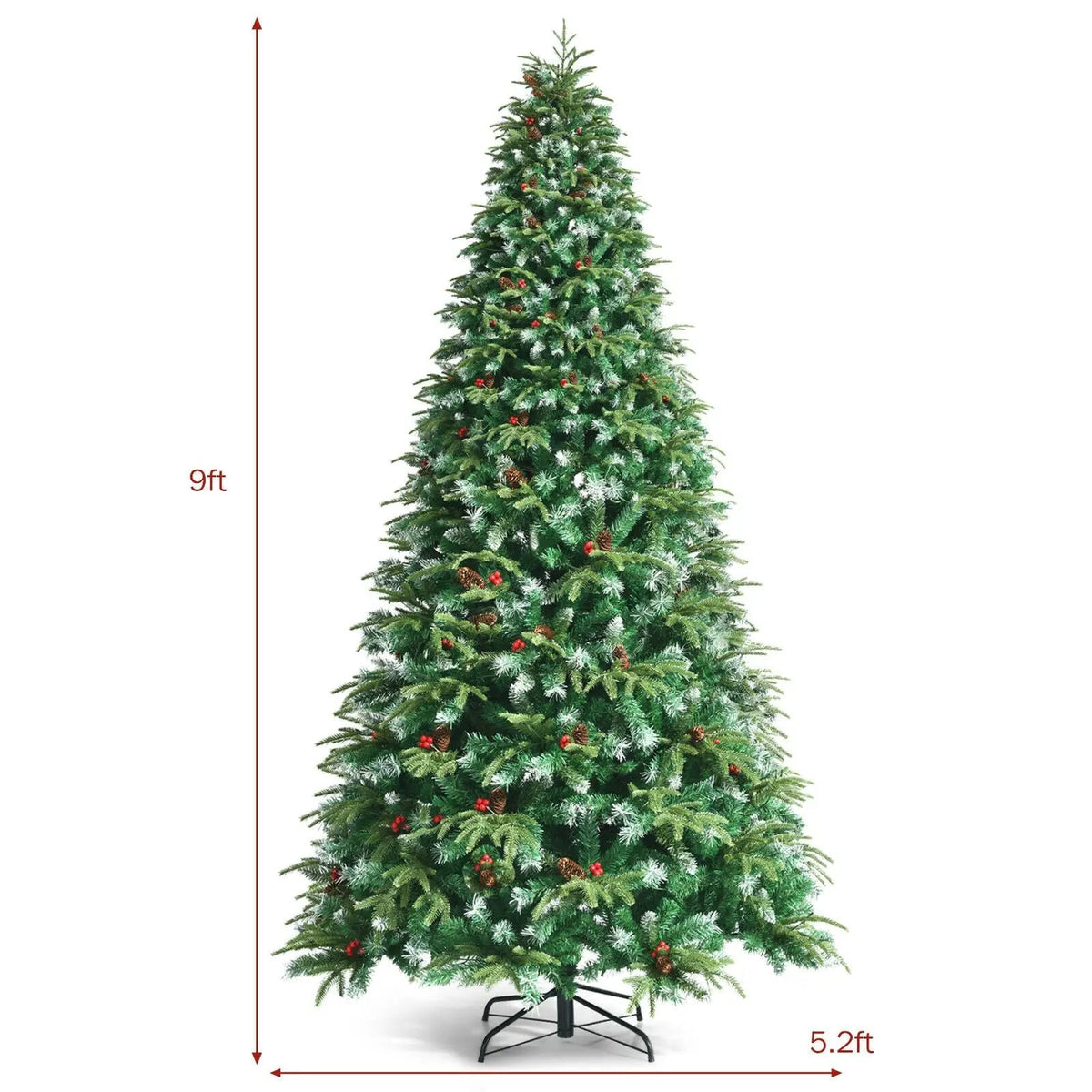 Pre-Lit Snowy Christmas Hinged Tree with Multi-Color Lights, photo 20 of 32