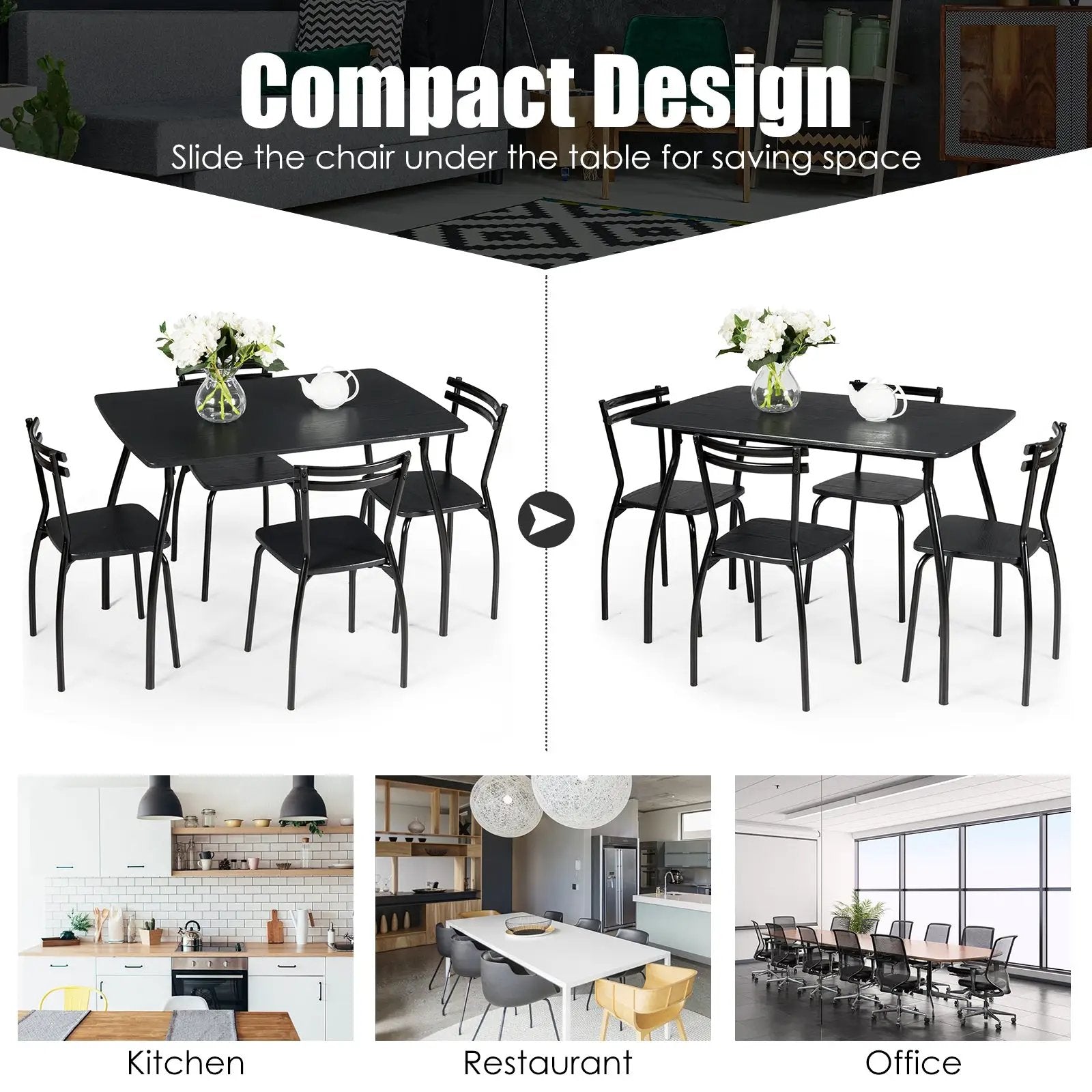 Outdoor Garden Acacia Wood Patio Dining Chairs for Porch by DirectDeals