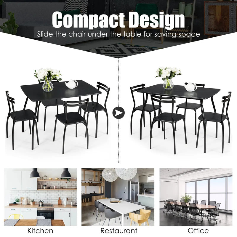 Outdoor Garden Acacia Wood Patio Dining Chairs for Porch by DirectDeals