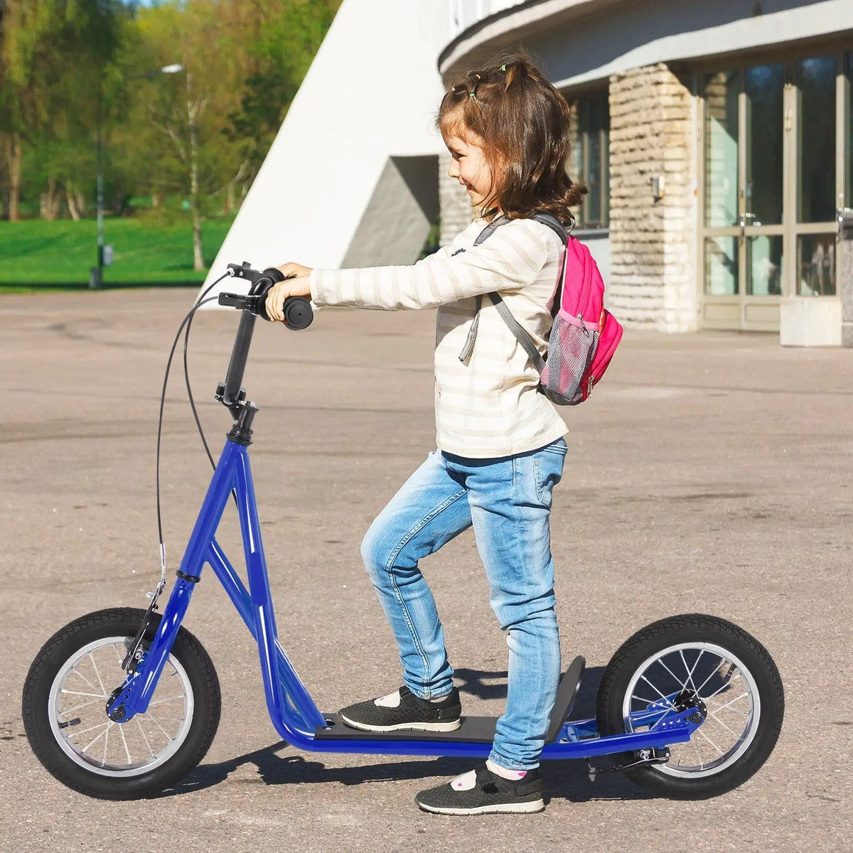 Height Adjustable Kid Kick Scooter with 12 Inch Air Filled Wheel, photo 2 of 12