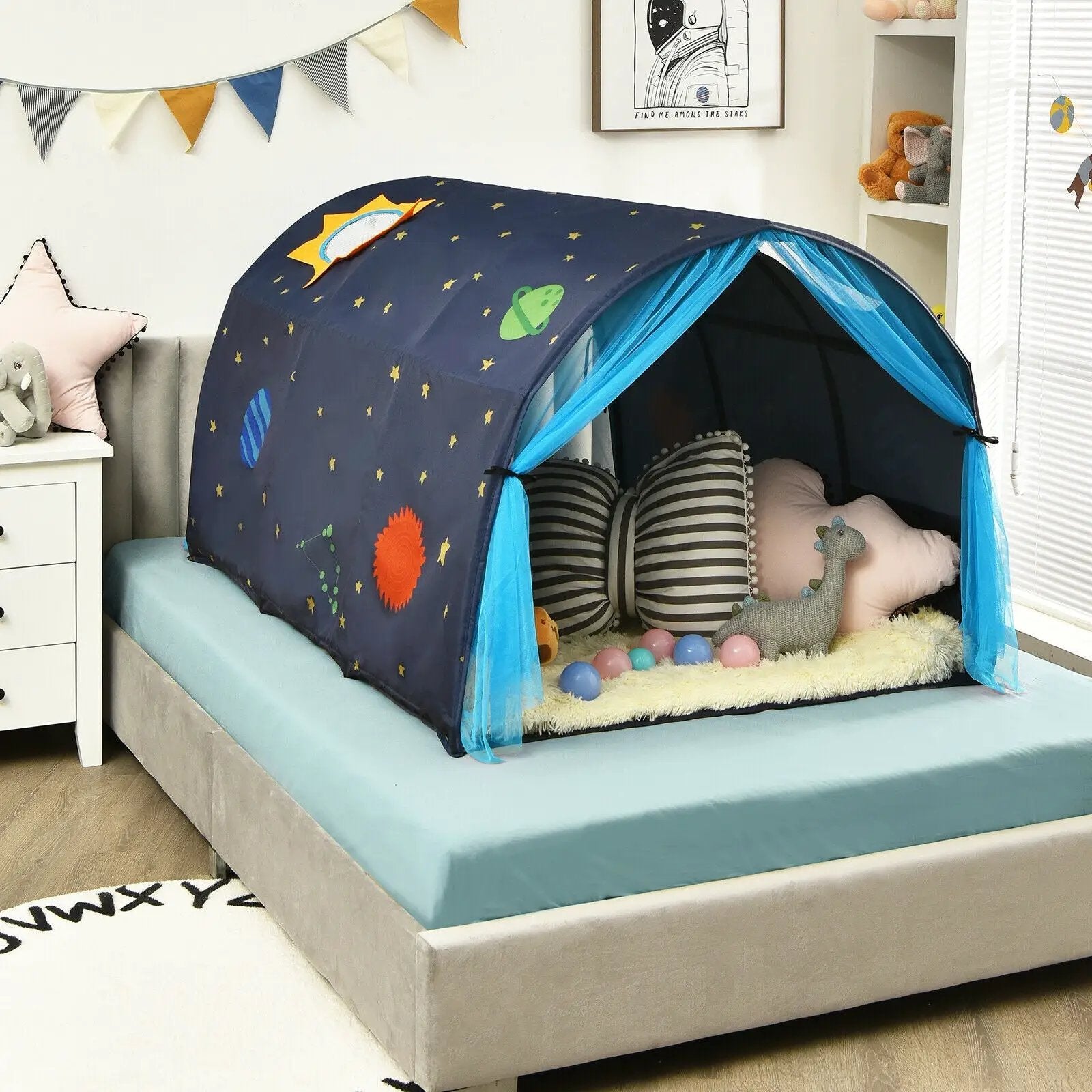Kids Galaxy Starry Sky Dream Portable Play Tent with Double Net Curtain by DirectDeals