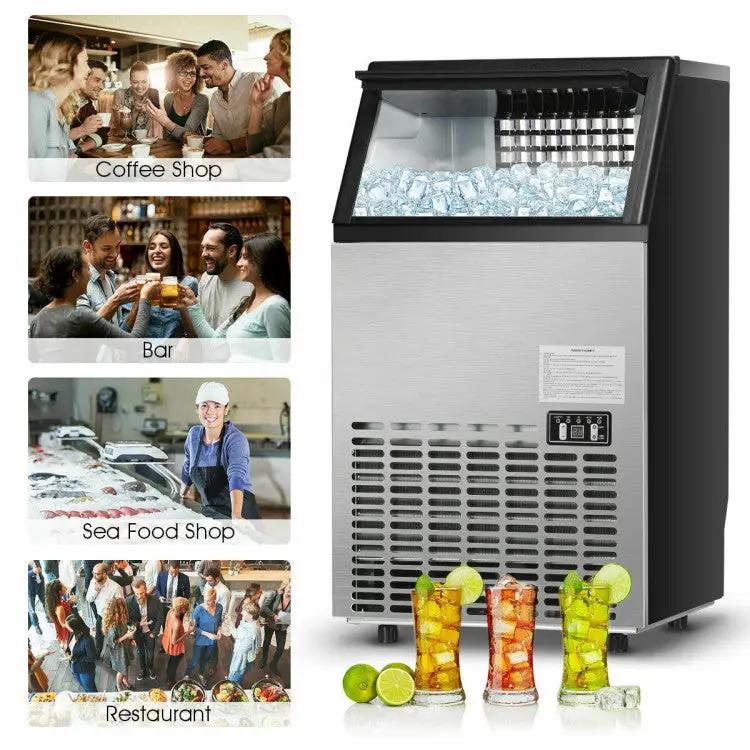 Compact Stainless Steel Ice Maker by DirectDeals