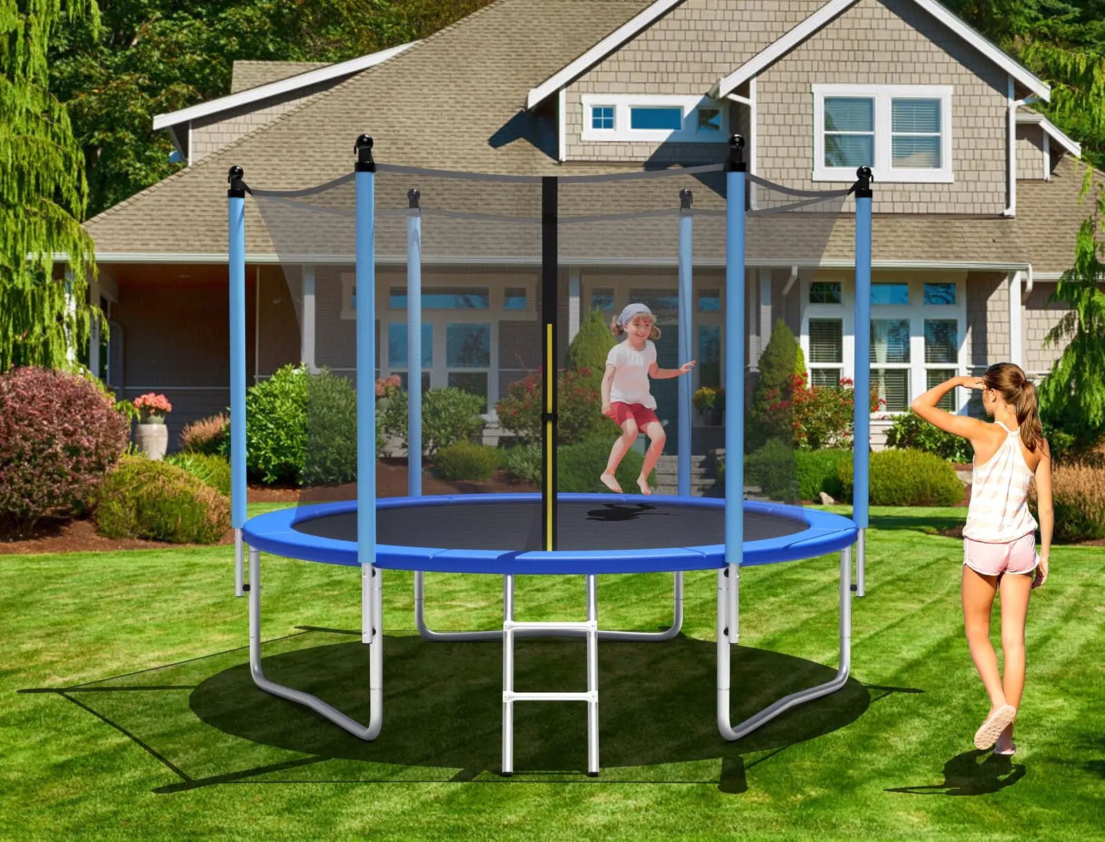 Outdoor Trampoline with Safety Closure Net-10 ft by DirectDeals