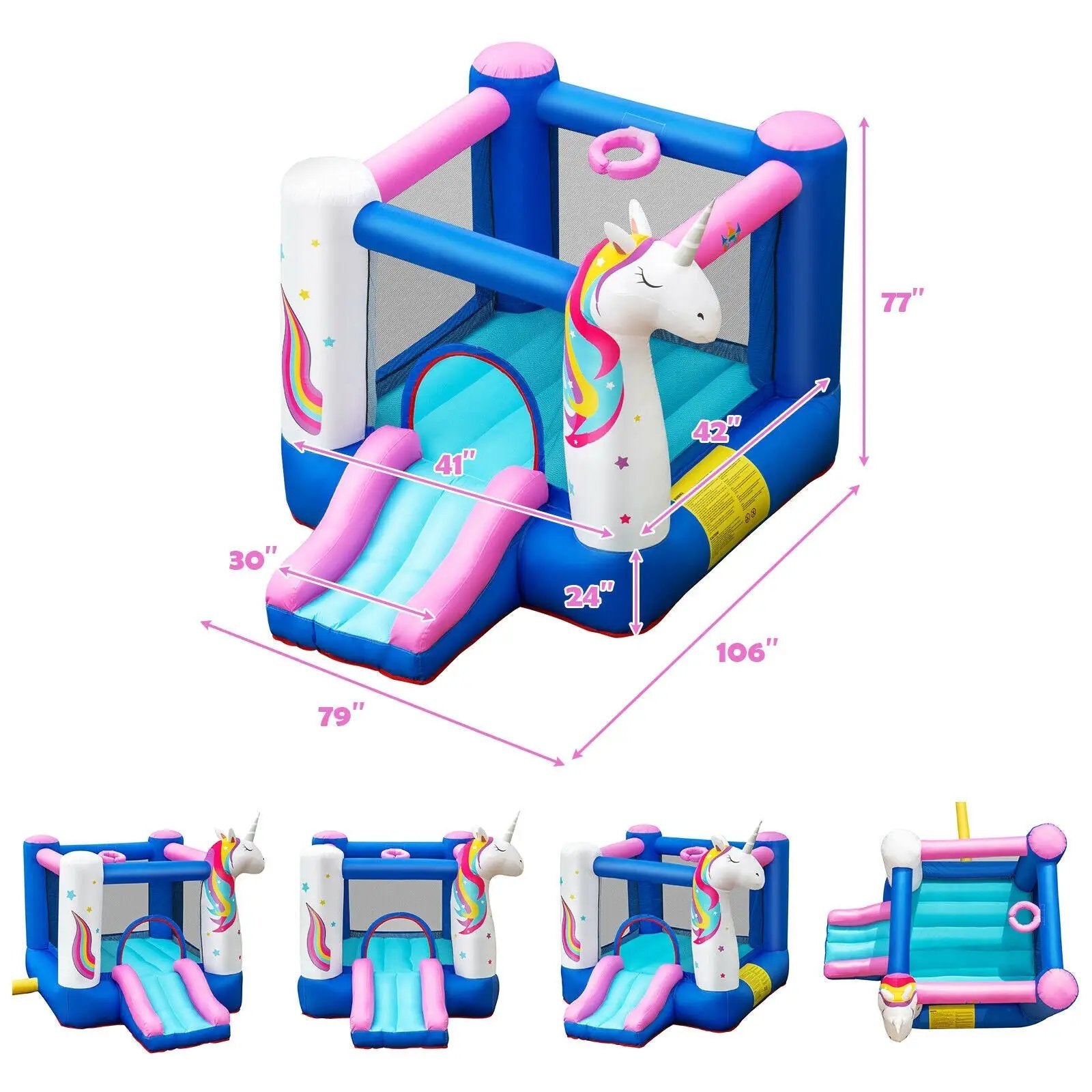 Kids Inflatable Bounce House with 380W Blower by DirectDeals
