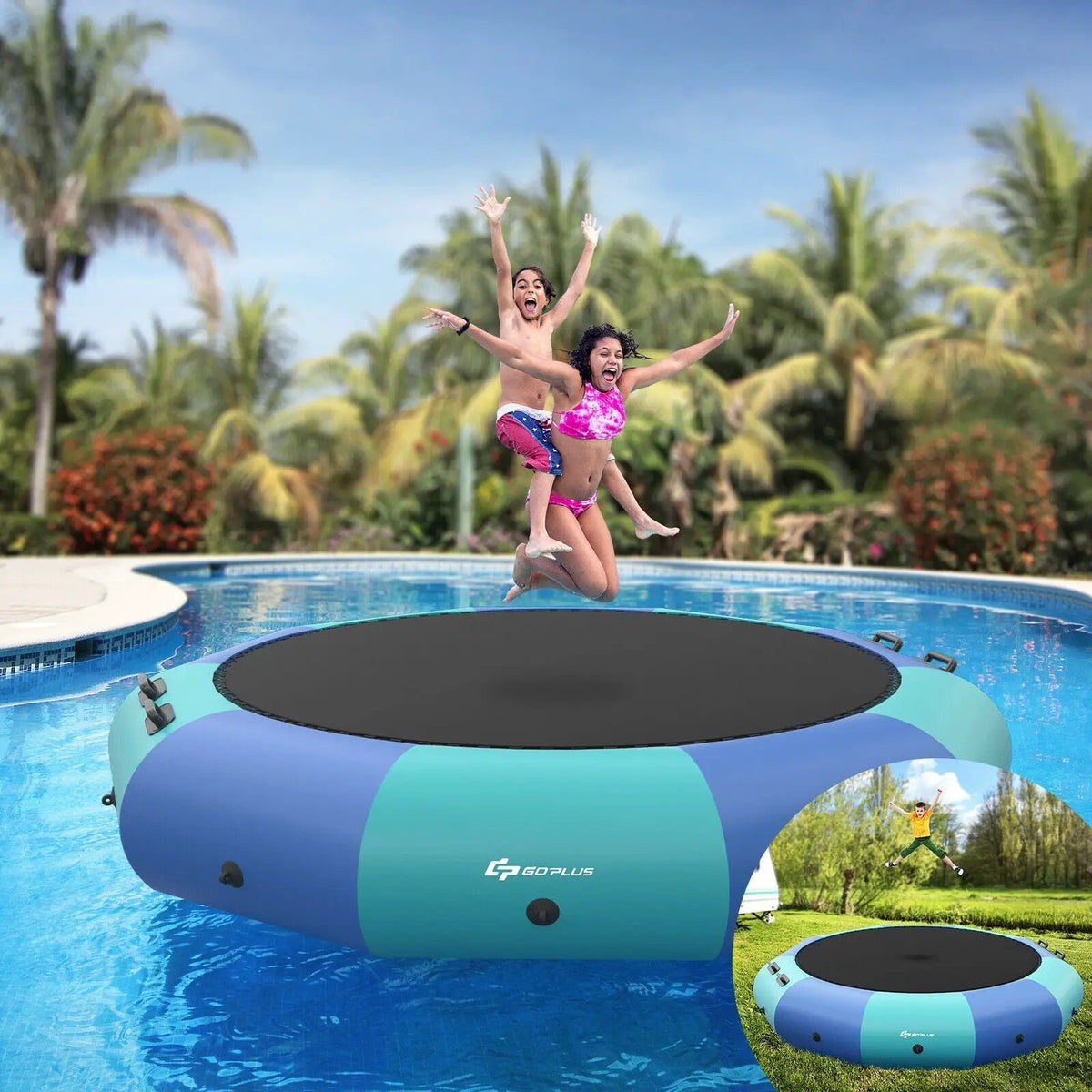 12 Feet Inflatable Splash Padded Water Bouncer Trampoline, photo 2 of 9
