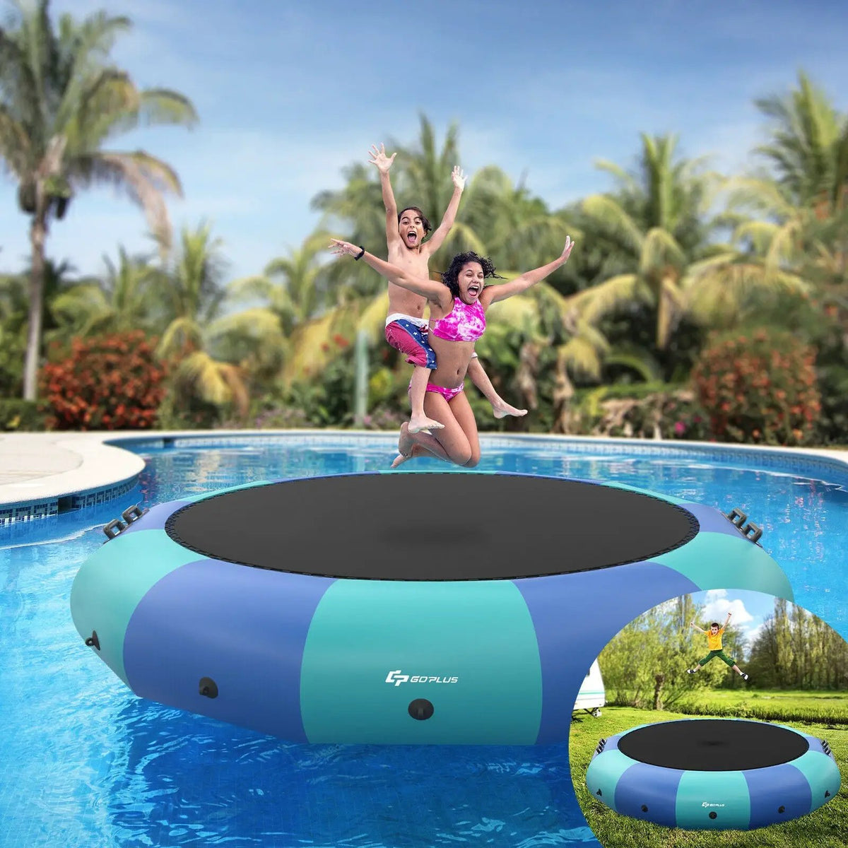 15 Feet Inflatable Splash Padded Water Bouncer Trampoline, photo 2 of 9