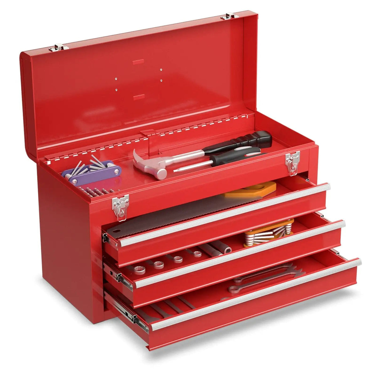 Portable Garage Mechanic Tool Cabinet Box with 3 Drawers, photo 3 of 8
