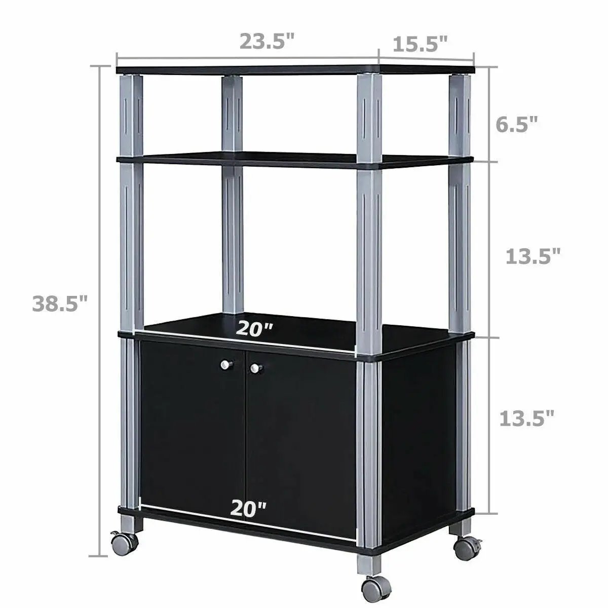 Microwave Rack Stand Rolling Storage Cart, photo 4 of 9