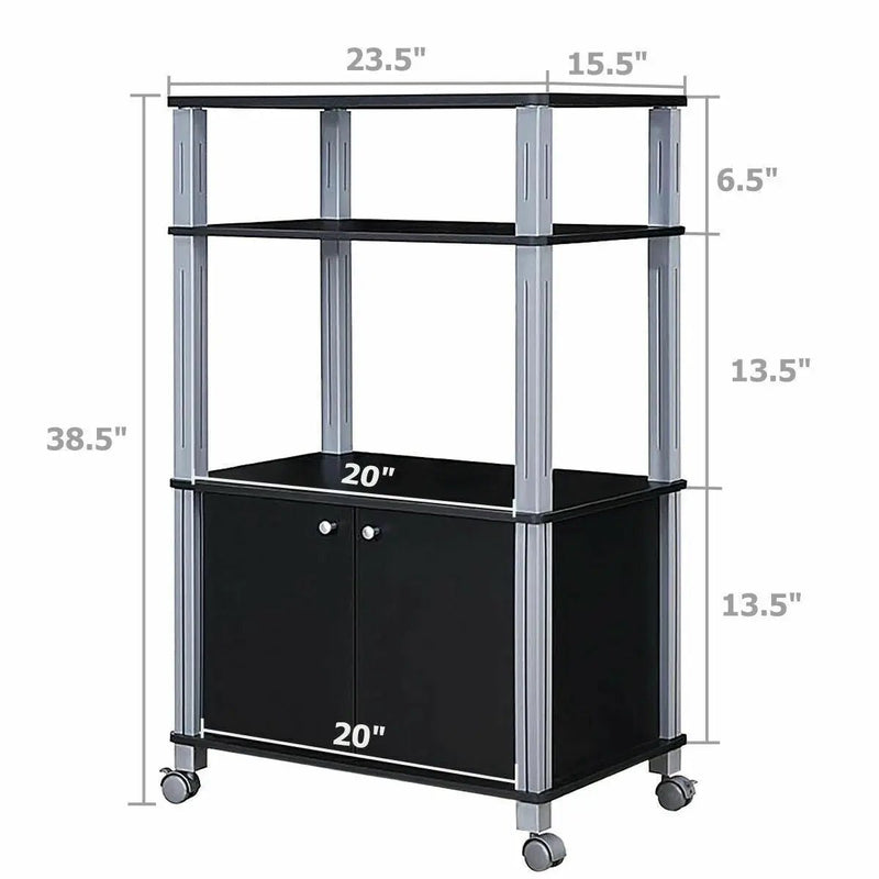 Microwave Rack Stand Rolling Storage Cart by DirectDeals
