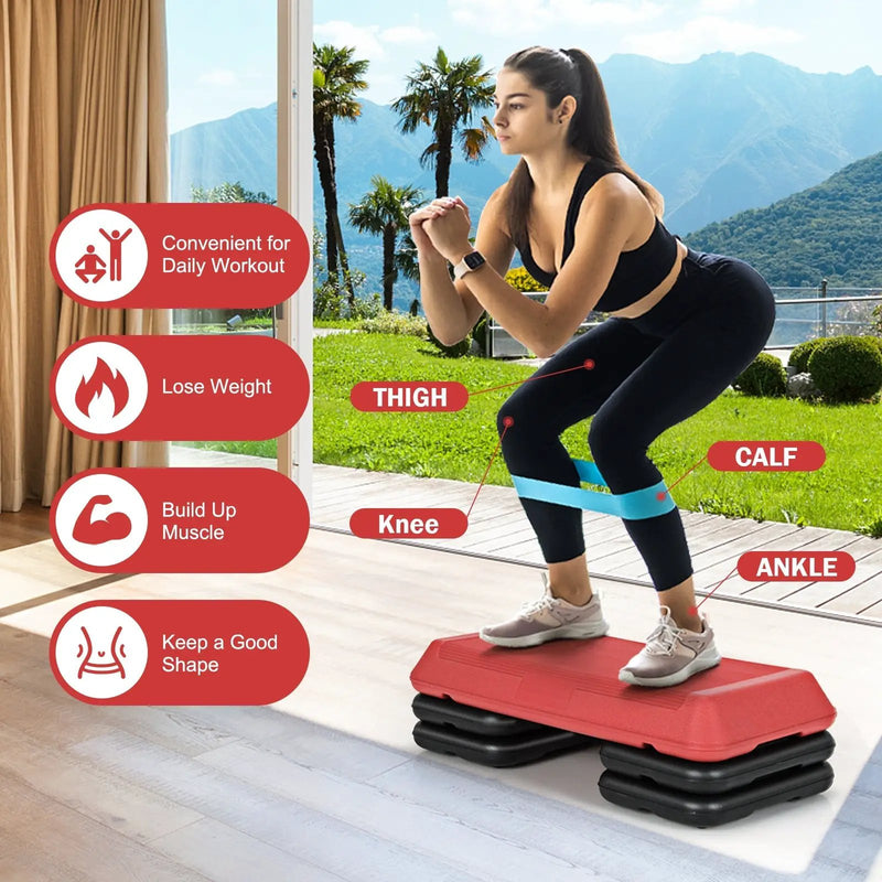 29 Inch Adjustable Workout Fitness Aerobic Stepper Exercise Platform by DirectDeals