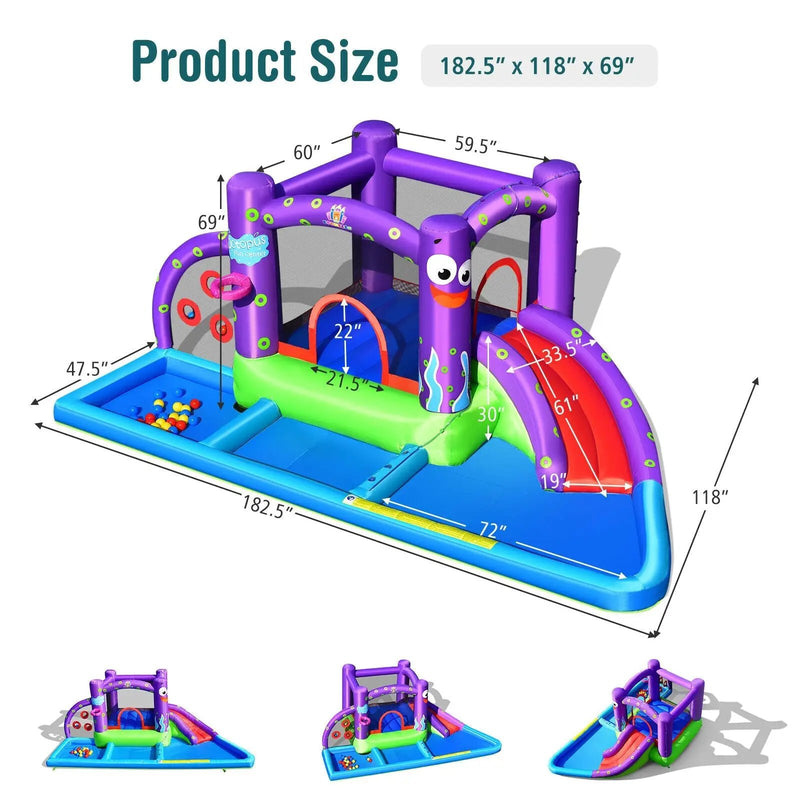Inflatable Water Slide Castle without Blower by DirectDeals