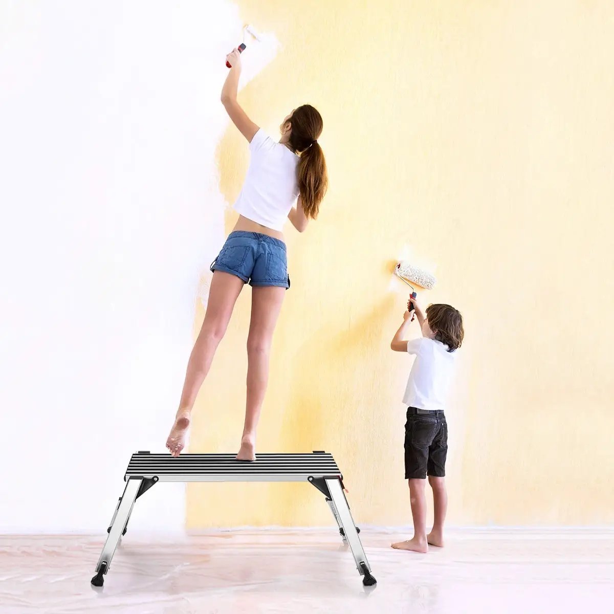 330 lbs Aluminum Folding Non-slip Drywall Step Stool Ladder by DirectDeals