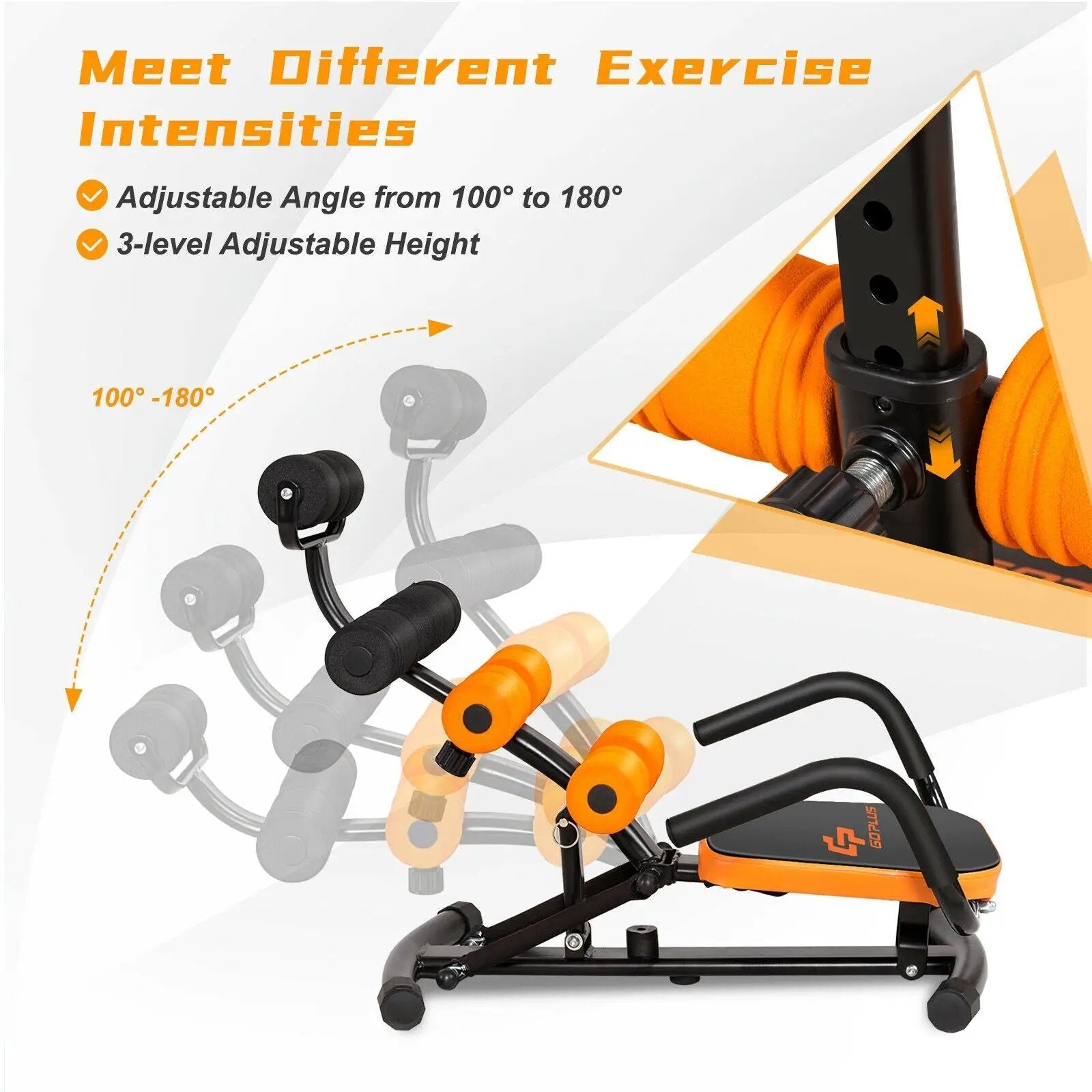 Core Fitness Abdominal Trainer Crunch Exercise Bench Machine by DirectDeals