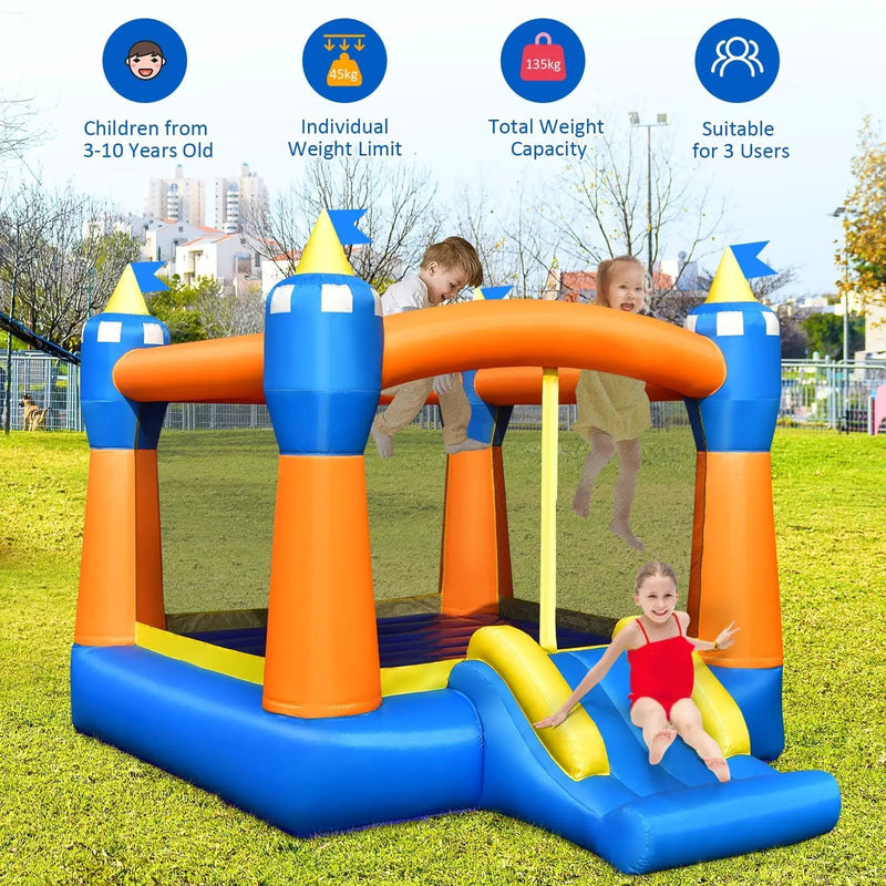 Kids Inflatable Bounce House Magic Castle with Large Jumping Area without Blower by DirectDeals