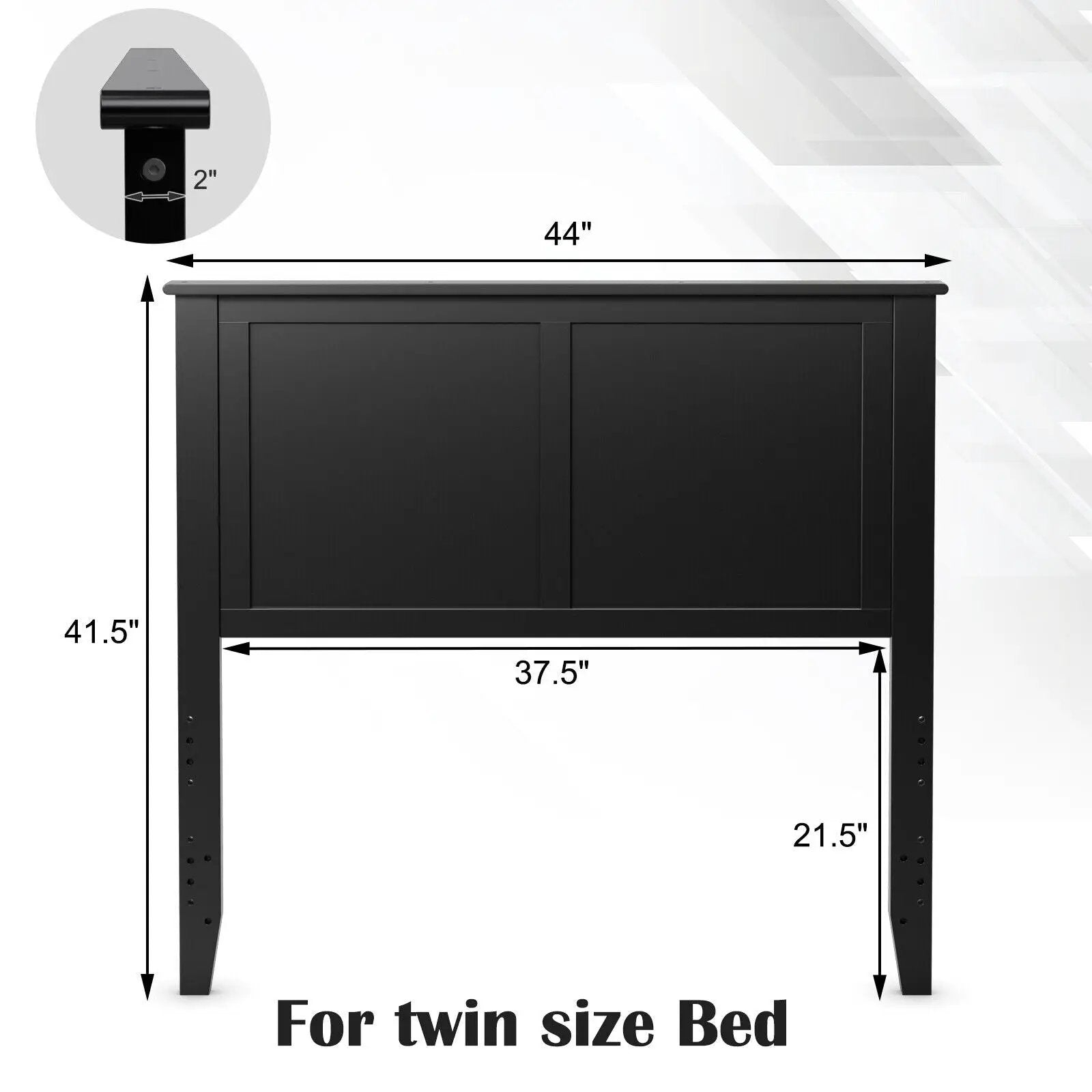 Solid Wood Flat Panel Headboard for Twin-size Bed by DirectDeals
