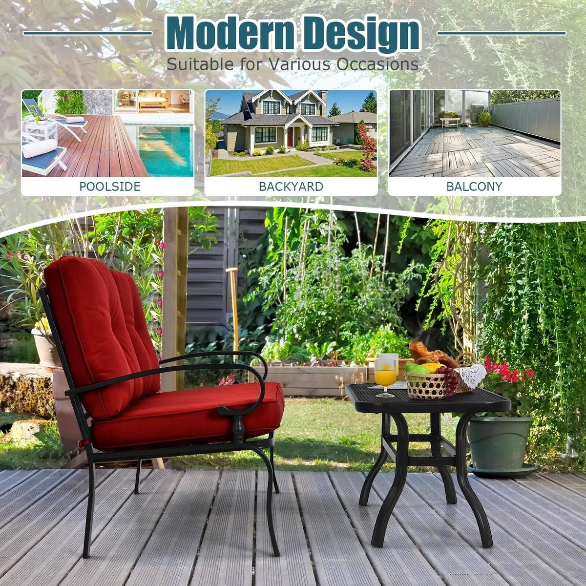 10 FT Patio Cantilever Umbrella with 360° Rotation and 8 Sturdy Ribs for Backyard, photo 8 of 8
