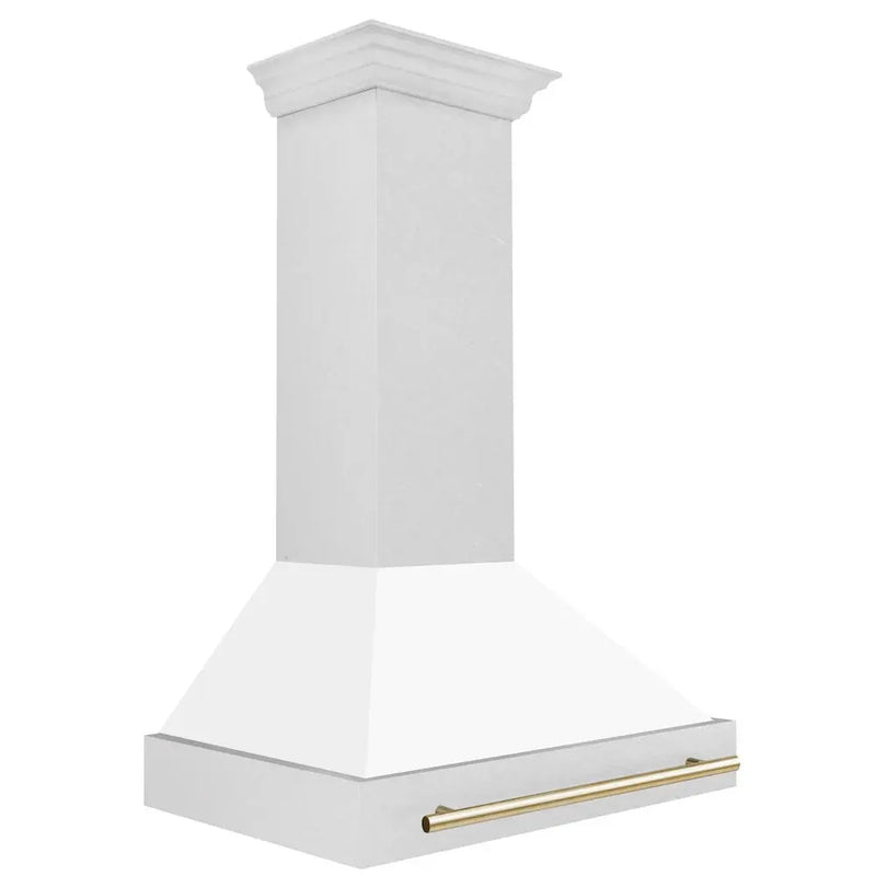 ZLINE 36" Autograph DuraSnow White Range Hood 8654SNZ-WM36-G by Farmhouse Kitchen and Bath