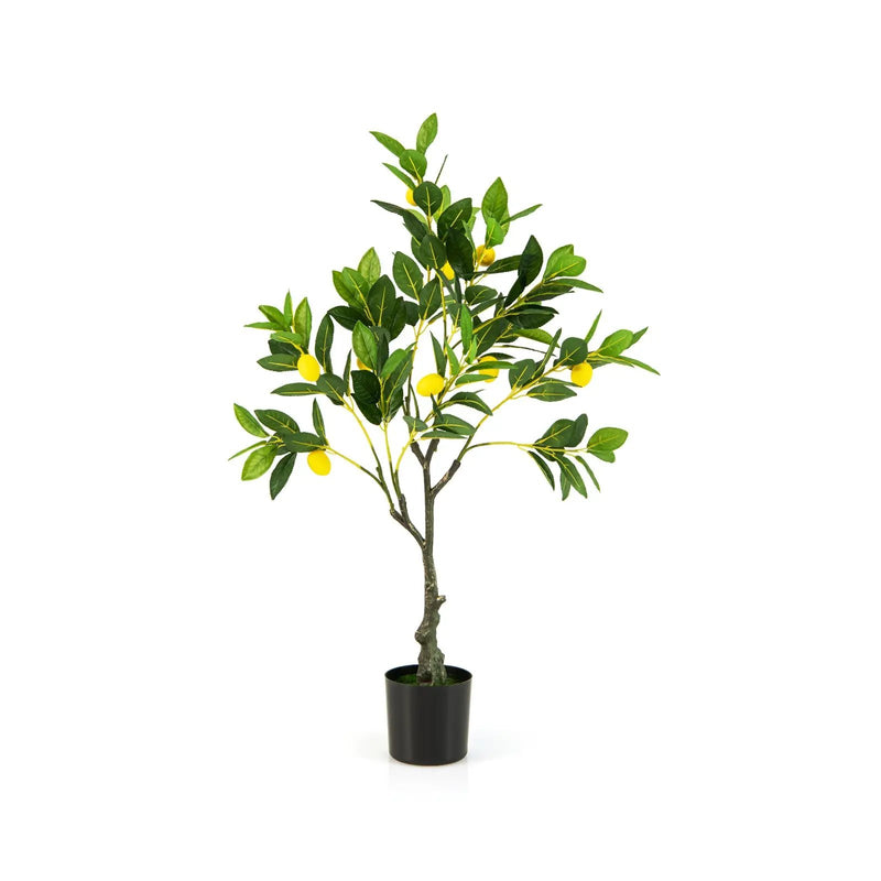 Artificial Lemon Tree 2.6/4/5.2 Feet Tall Fake Lemon Plant wuth Lemon Fruits by DirectDeals