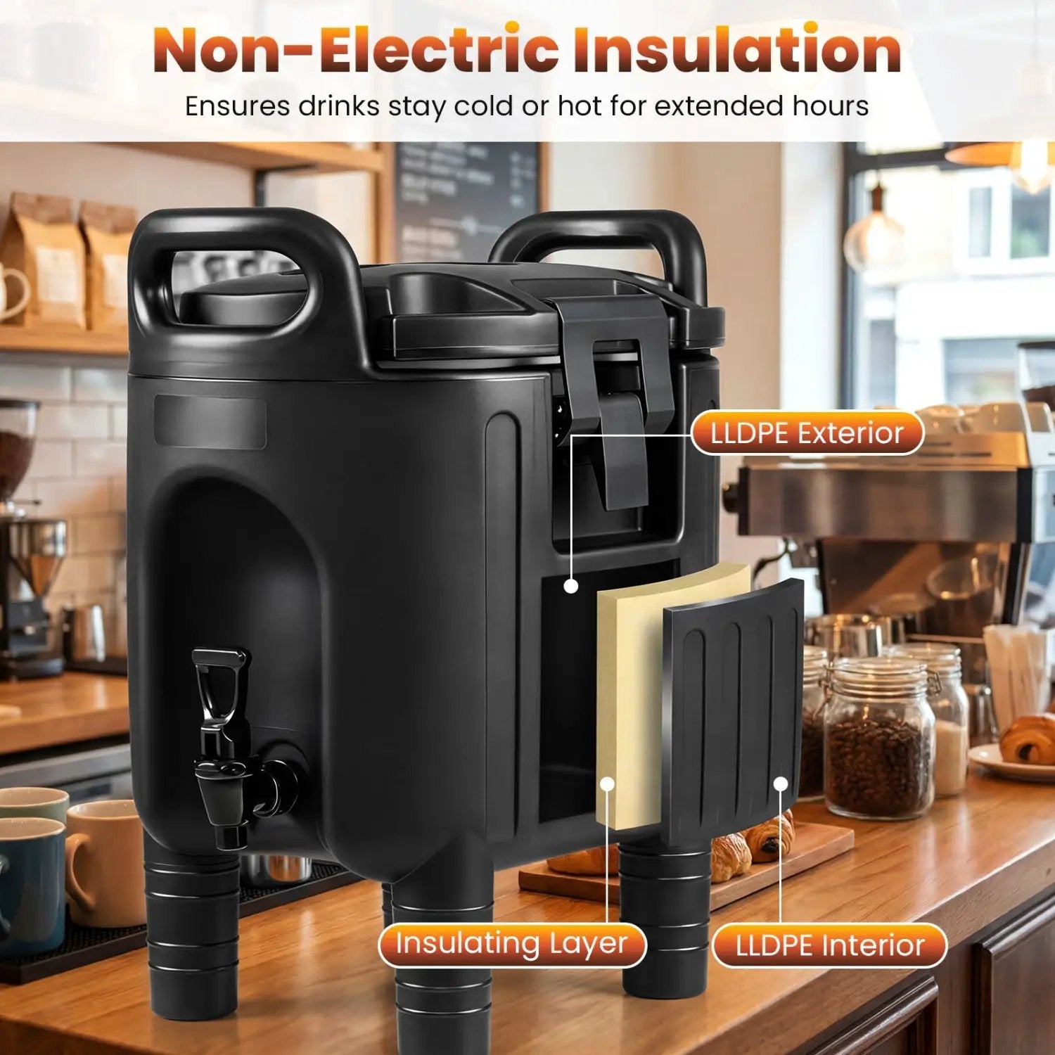 2.6 Gal Insulated Beverage Dispensers Set of 3 with Handles by DirectDeals