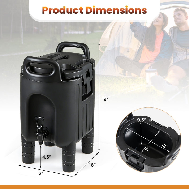 2.6 Gal Insulated Beverage Dispensers Set of 4 with Handles by DirectDeals