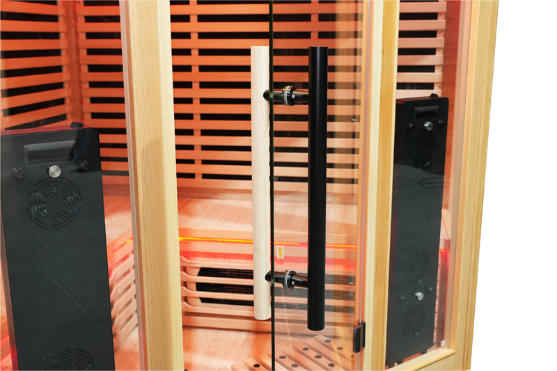 Blisspod I Vienna RED I All-In-One - Full Spectrum + Red Light Therapy I Indoor Corner Premium Sauna I 4-5 Person, photo 9 of 20