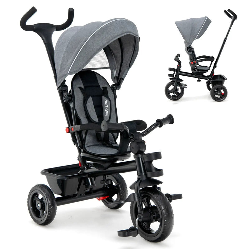 4-in-1 Baby Tricycle Toddler Trike with Convertible Seat by DirectDeals