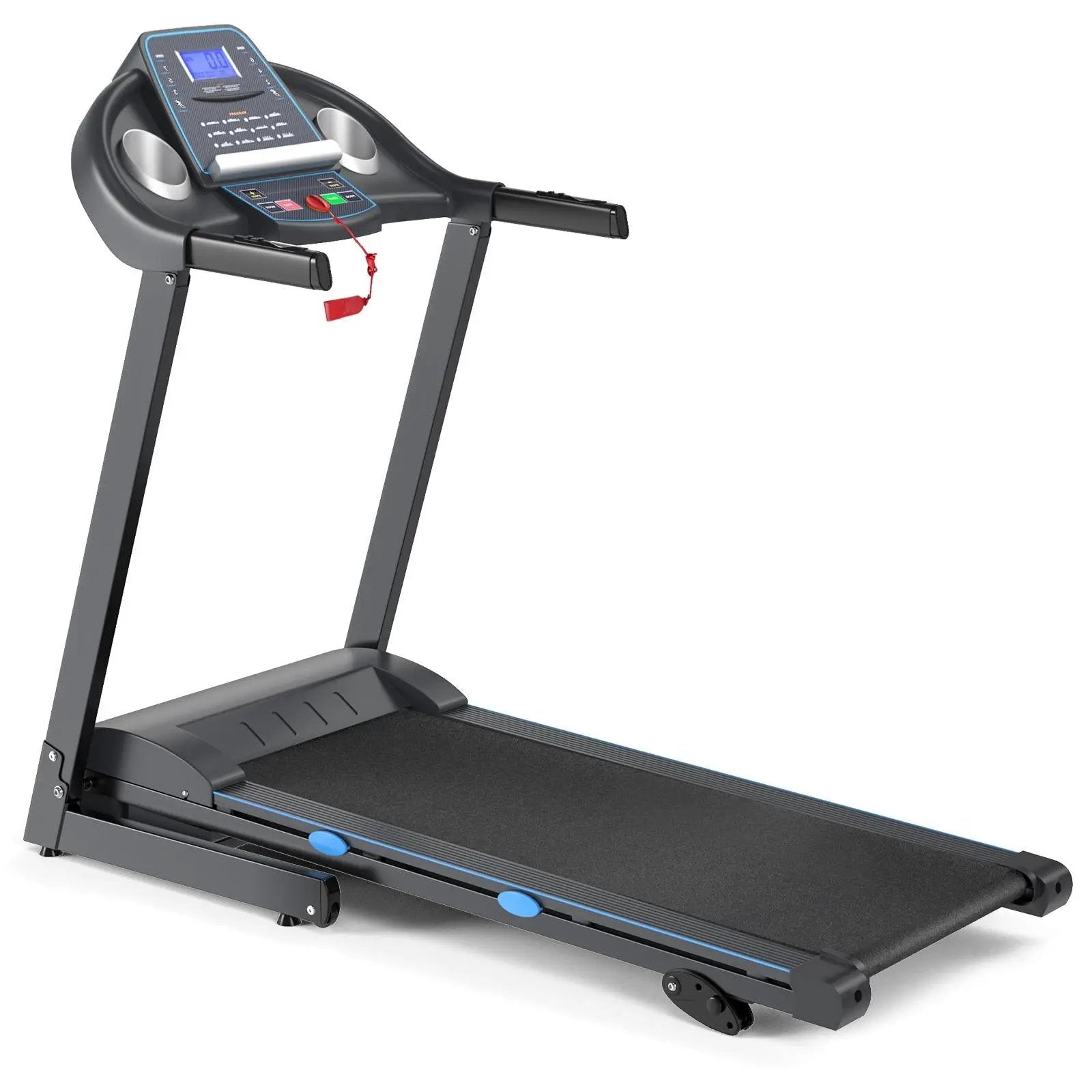 2.25 HP Folding Electric Motorized Power Treadmill with Blue Backlit LCD Display by DirectDeals