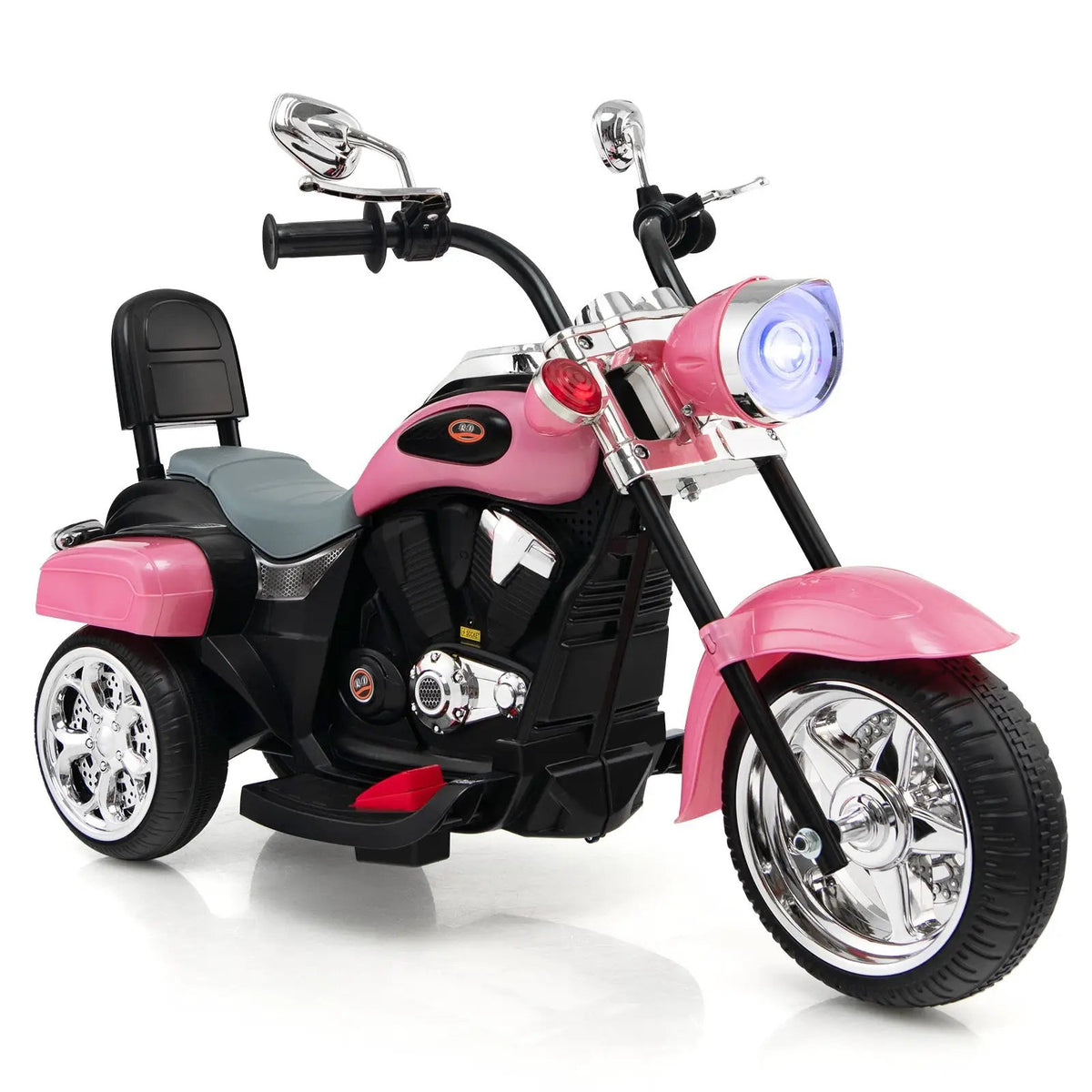 6V Powered Toddler 3-Wheel Motorbike Ride On Toy with Horn and Headlight-Black and White, photo 12 of 15