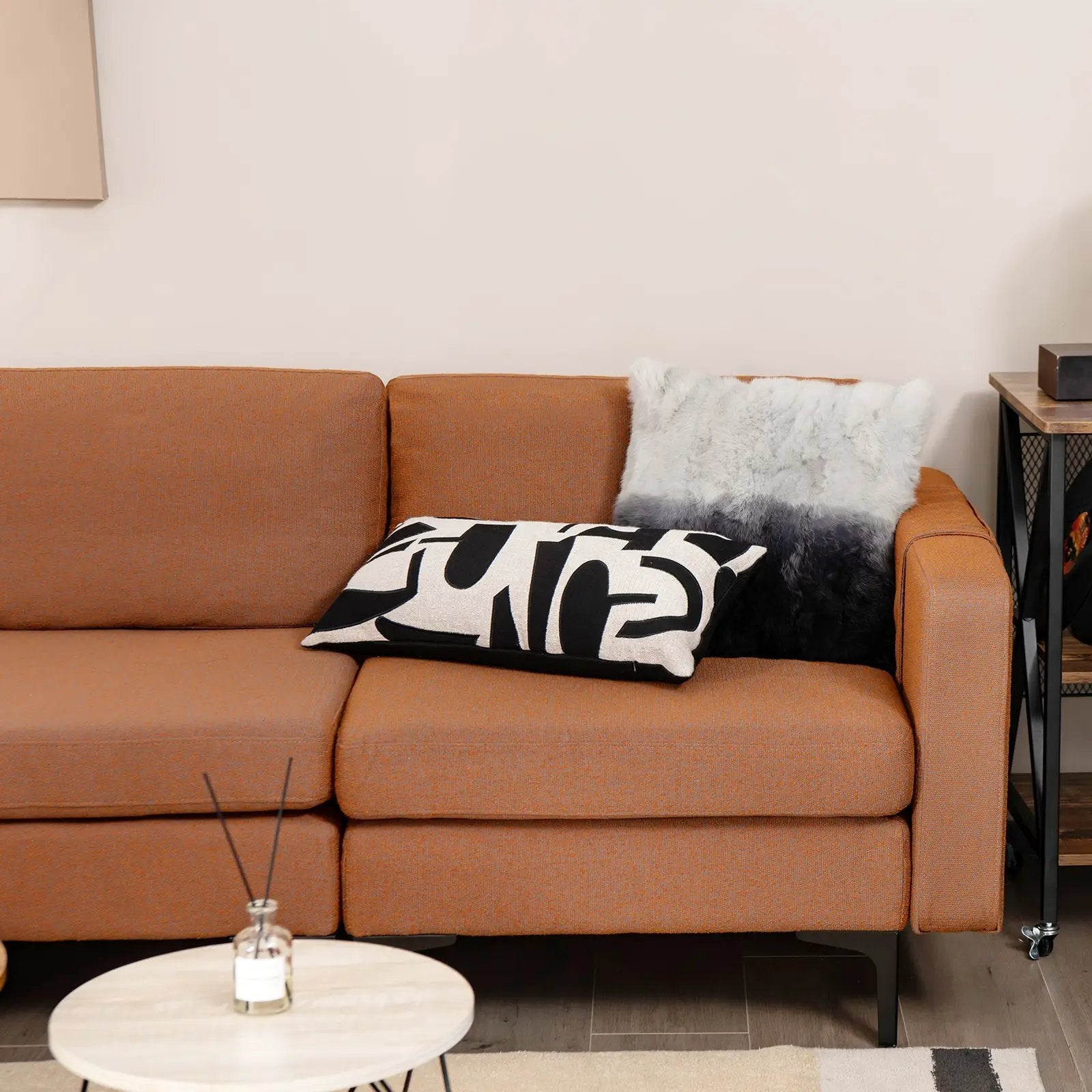 Modular 3-Seat L-shaped Sectional Sofa with Reversible Chaise and 2 USB Ports-Green by DirectDeals