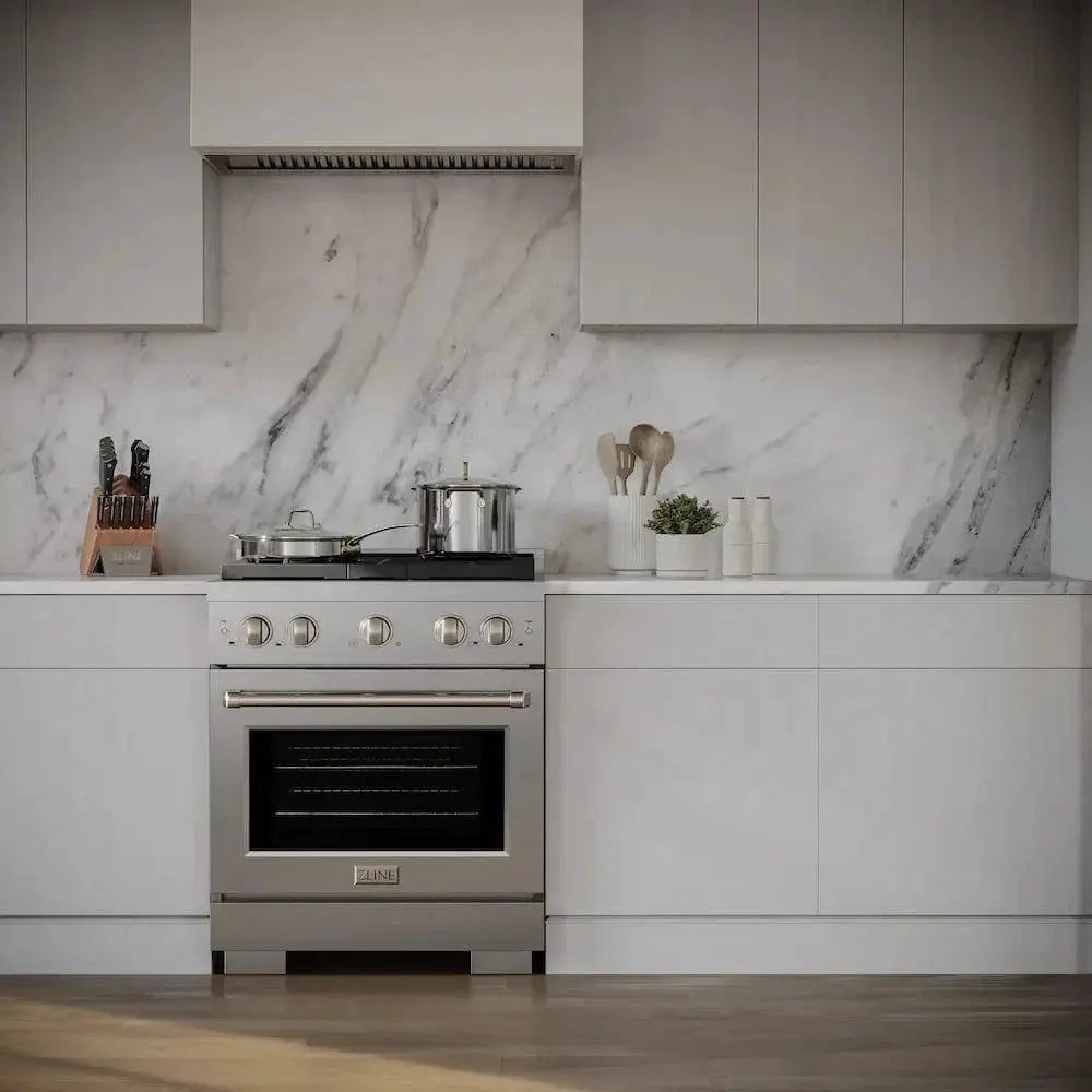 ZLINE 30"Paramount Dual Fuel Range Stainless Steel, SDR30 by Farmhouse Kitchen and Bath
